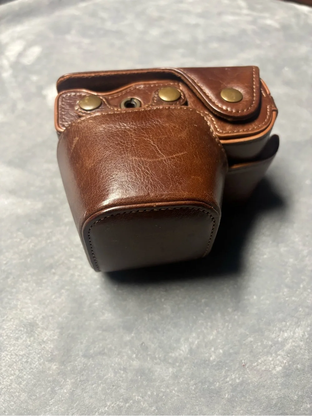 Brown Leather Camera Case for Men